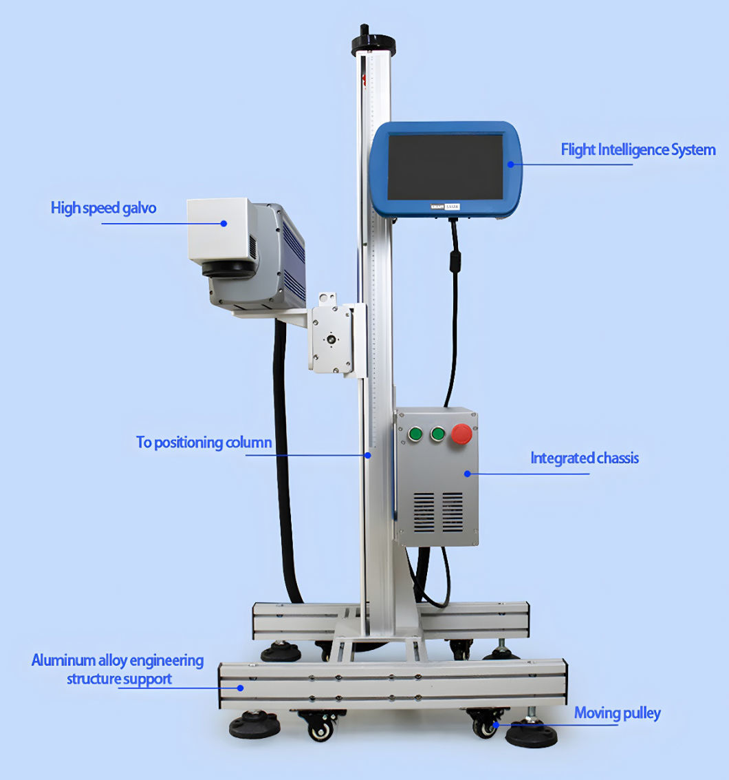 CO2 Laser Marking Printer for Production Line Date Code Printer for Pet Plastic Water Bottle Logo Printing