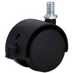 50mm threaded stem double wheel furniture castors