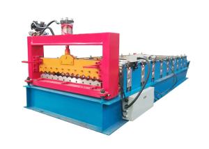 Wholesale PPGI Color Steel Roll Forming Machine , Corrugated Roof Sheet Machine With Smooth Feed Plate from china suppliers