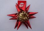 4" PET fancy ribbon bow for Christmas Holiday decoration and promotion