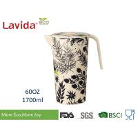Buy cheap Large Capacity Bamboo Water Jug Environmental Friendly Glass Non - Toxic Easy product