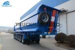 Mining Dump Semi Trailer 80-100 Tons 6 Axles High Strength Buckets Size 40cbm
