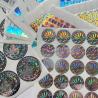 Buy cheap Customized Logo Circle Holographic Sticker Label Rainbow Effect from wholesalers