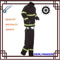 Buy cheap Navy Blue Fireman Suit PTEF Coated Fabrics 450N Tensile Strength 3Kg product