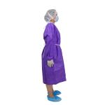 50g Purple PP Isolation Gown Disposable Hospital Gowns