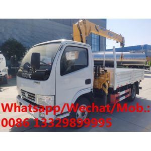 Buy cheap Customized DONGFNEG 4*2 LHD 3.2 telescopic crane boom mounted on cargo truck for sale,HOT SALE! cargo truck with telesco from wholesalers