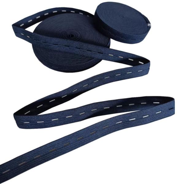 Buy cheap 4.5cm Polyester Buttonhole Elastic 45mm Waistband Elastic With Buttonholes from wholesalers