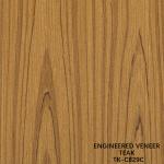 Buy cheap Engineered Teak Wood Veneer Sheet Faced Fancy Panel Crown Grain 0.55mm Thickness For Cabinet from wholesalers