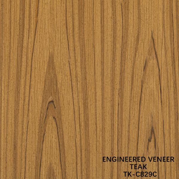 Buy cheap Engineered Teak Wood Veneer Sheet Faced Fancy Panel Crown Grain 0.55mm Thickness For Cabinet from wholesalers