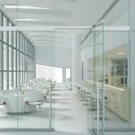 Finished Surface Aluminium Commercial Frameless Glass Door for Bathroom Popular