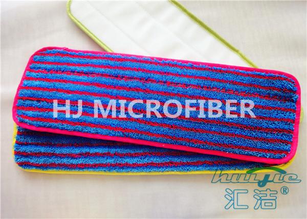 Buy cheap Colorful Microfiber Wet Mop Pads With Red Strips , Microfiber Wash Pad from wholesalers