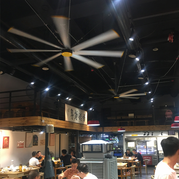 BLCD Motor Drive Type 2.4m 8FT Brushless Electric HVLS Fan for Restaurant Ventilation