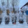 Buy cheap White Marble Lady Lamp Statue Outdoor Sculpture Women Lamp Life Size Stone Carvings Garden Modern Villa Decor from wholesalers