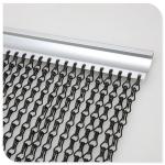 Anodized Aluminum Chain Curtain , Metal Chain Link Curtains For Hair Salon