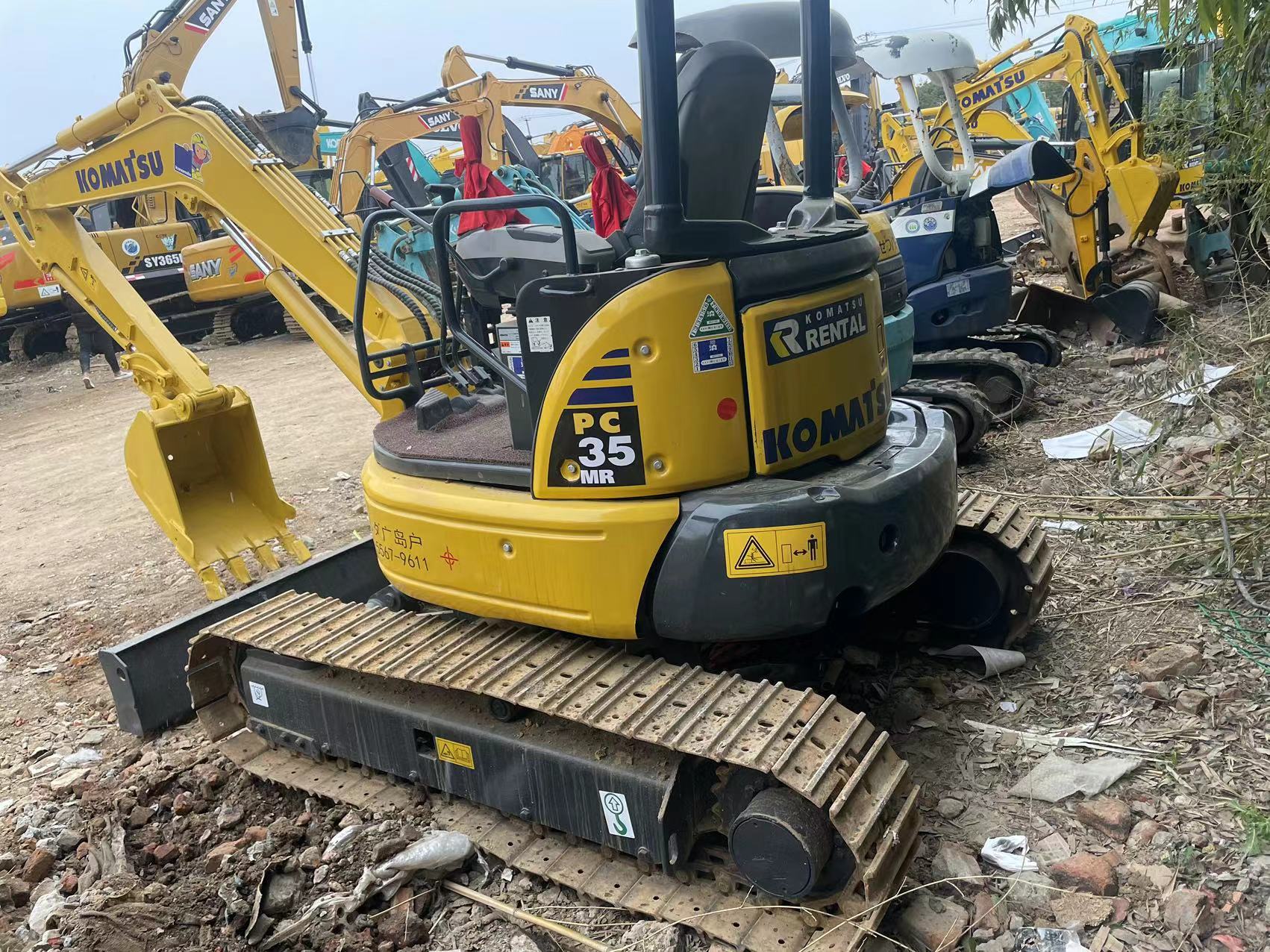 Used mini excavator Komatsu PC35 without cab small digger used machinery mini excavator used second hand digger for sale