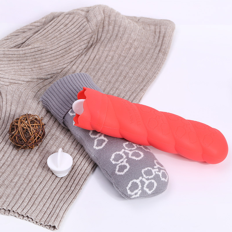 Silicone Hot Water Bottle Cozy Bag For Pain Relief Neck And Shoulders Feet Warmer