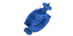 Blue Arch Shape High Performance Butterfly Valves Ductile Iron GSJ500-7