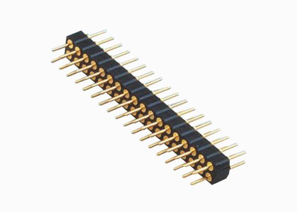 Buy cheap Pcb Connectors DIP Male Round Female Pin Header 2.0mm Pitch Dual Row Brass Contact Material from wholesalers