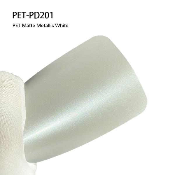 Buy cheap PET-PD201 PET Metallic White Car Matte Wrap Film Vinyl PPF from wholesalers