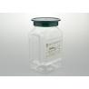 Buy cheap Green Lid Transparent Base Food Grade Material Mini Clear Pet Jars 410 Ml For Liquid from wholesalers