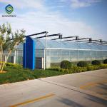 Flowers Planting Clear Film 9m Multi Span Greenhouse Sturdy Stable