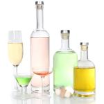 12oz Heavy Base Bottles For 750ml Clear Bordeaux Glass Liquor Bottles