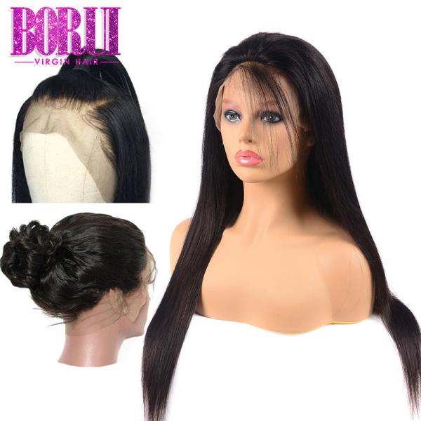 Buy cheap Brazilian Virgin Human Hair Wigs , Silk Straight 360 Frontal And Bundles from wholesalers