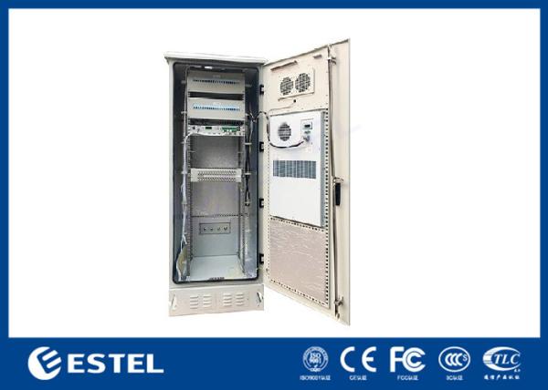 Quality Single Wall Stainless Steel 38U Outdoor Telecom Enclosure 750x700x2000 With DC Air Conditioner for sale