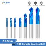 Center Drill Bit For Metal 90 Degree CNC Machine Router Bit Nano Blue Coated