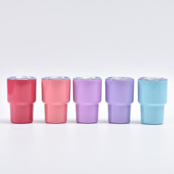 Buy cheap 3oz Mini Tumbler Shot Glass With Straw And Lid , 24 Pack Stainless Steel Sublimation Shot Glasses For Wedding Party Whiskey Cocktail Bar With Straw from wholesalers
