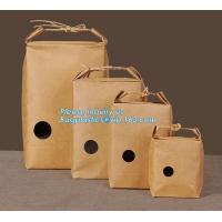 Buy cheap 1kg Rice package kraft paper packaging bag brown kraft food paper bag,5kg10kg product