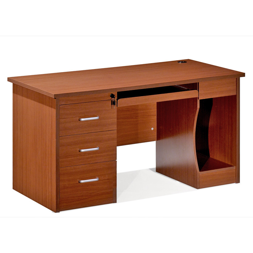 Fashion Office Writing Desk / Red Cherry Solid Wood Office Table