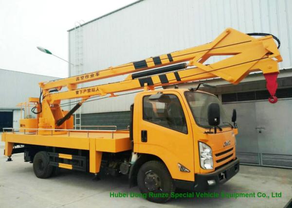 Buy cheap JMC Knuckle Boom Truck Mounted Aerial Work Platform , 18 Meter Bucket Lift Truck from wholesalers