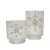 Buy cheap Snow Flake Glass Candle Holders from wholesalers