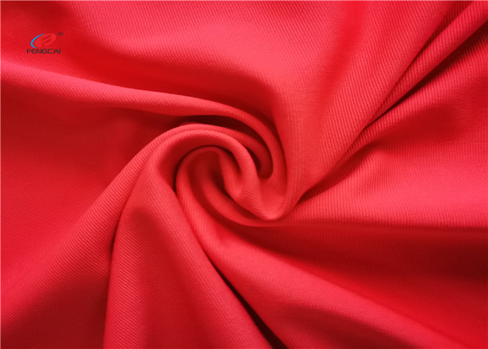 Dull Colours Single Jersey Polyester Spandex Fabric Customized