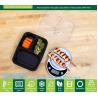 Buy cheap Packaging 3 Compartments Takeout Boxes Black Microwave Plastic Lunch Box Food Containers Wholesale from wholesalers