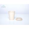 Buy cheap Natural Color Sugarcane Compostable Paper Cups with PLA / Bagasse Pulp Lids from wholesalers