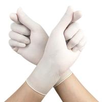 Buy cheap Milky White 240mm Length Disposable Medical Latex Gloves Environmental product