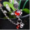 Buy cheap 925 Silver Synthetic Garnet Fox Charm Silver Bead Link Bracelets (B2018041108) from wholesalers