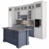 Buy cheap Modern Modular Kitchen Cabinets With Island PVC Finished And Quartz Stone Top from wholesalers