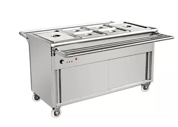 SS Buffet Server Electric Food Warmer Commercial Push Type Bain Marie Cabinet