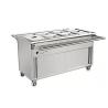 Buy cheap SS Buffet Server Electric Food Warmer Commercial Push Type Bain Marie Cabinet With Wheels from wholesalers