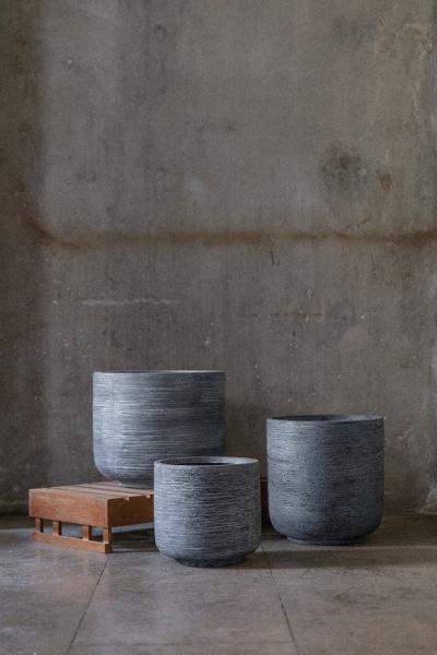 Buy cheap 6inch Round Grey Plant Pots from wholesalers