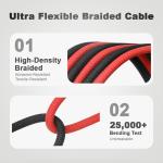 Alvin's Cables Smart D-tap to 2 Pin Male Braided Power Cable for BMPCC Pyxis