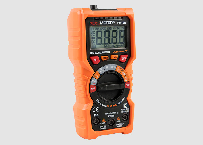 Torch Lamp Handheld Digital Multimeter 6000 Counts LCD Display With T-RMS Workshop Dmm