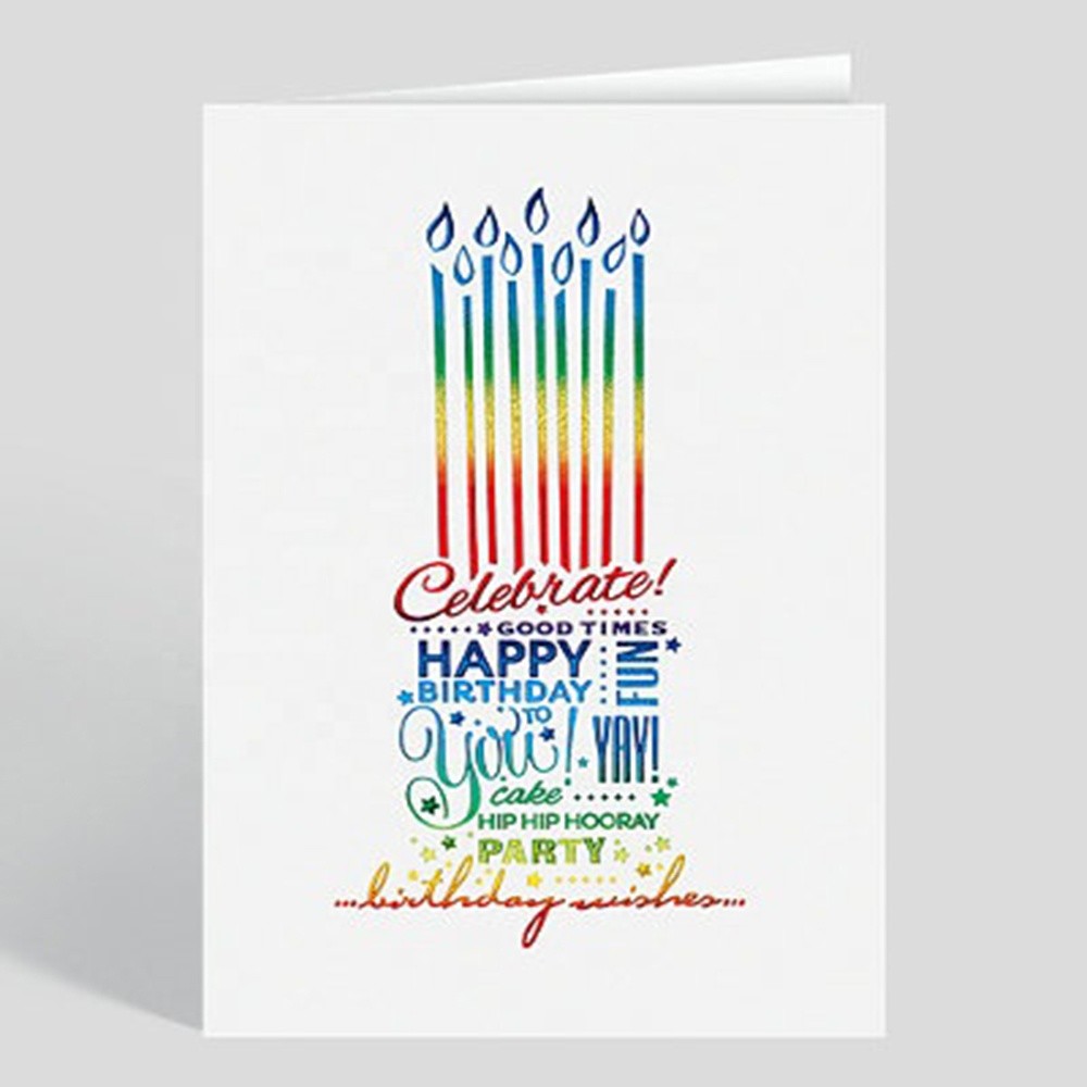 Custom Photo Recycled Paper Thank You Cards High end Birthday Fashionable Greeting