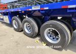 Blue 30 Foot Flatbed Semi Trailer Custom Flatbed Semi Trailers Tri Axles