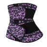 Buy cheap Purple Leopard Latex Zipper Waist Trainer Double Strap Plus Size Underbust Corset from wholesalers