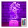 Buy cheap Portable Acrylic Mermaid 3D Lamp RGB LED 16 Colors Smart Touch from wholesalers
