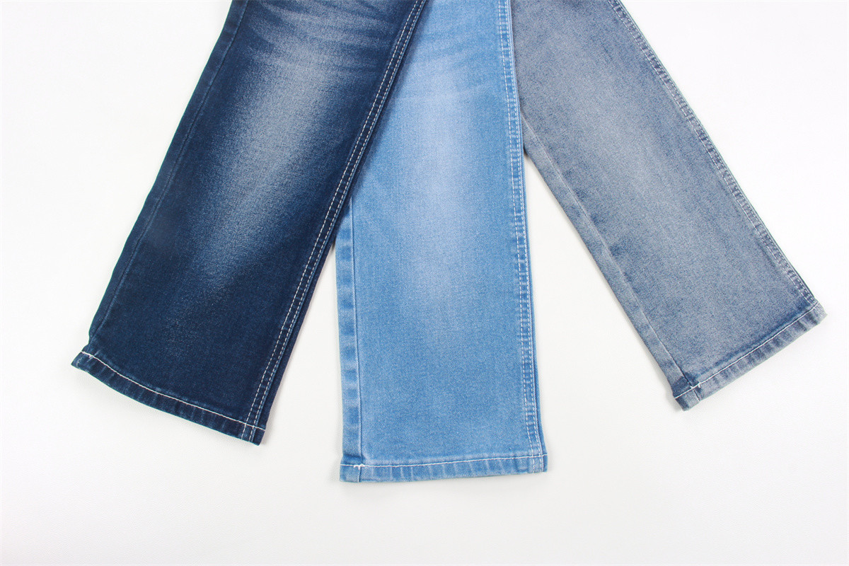 OEM 343gsm Raw Denim Fabric 160cm Full Width Dark Blue Shade